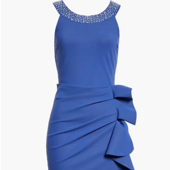 CHIARA BONI LA PETITE ROBE MARIANGELE NAUTICO COCKTAIL SHEATH DRESS 12 US/ 48 IT - Picture 7 of 9